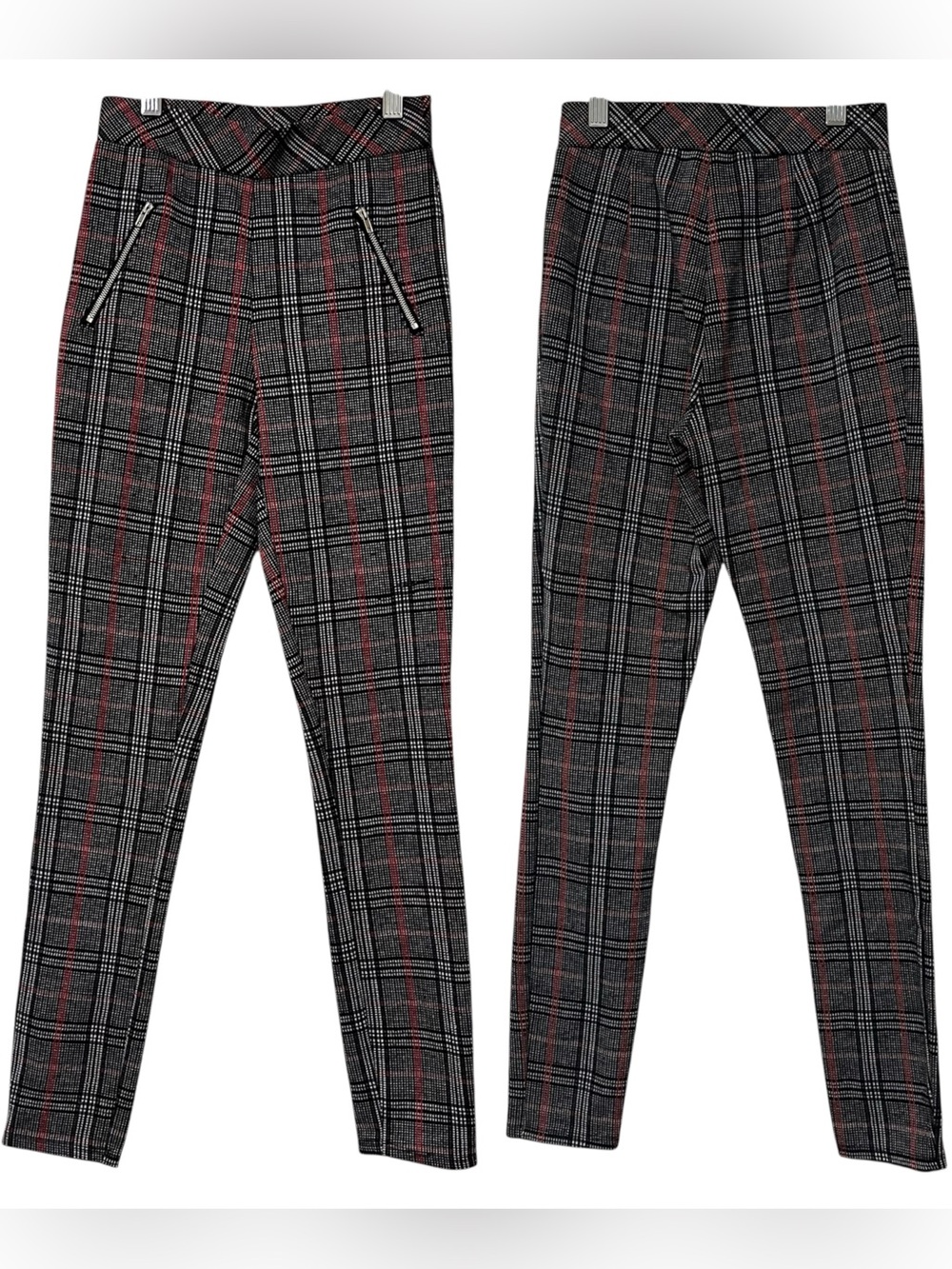 Joe B by Joe Benbasset plaid Slim pants with Red Accent Size XS